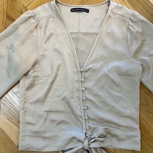 Abercrombie silk long sleeve